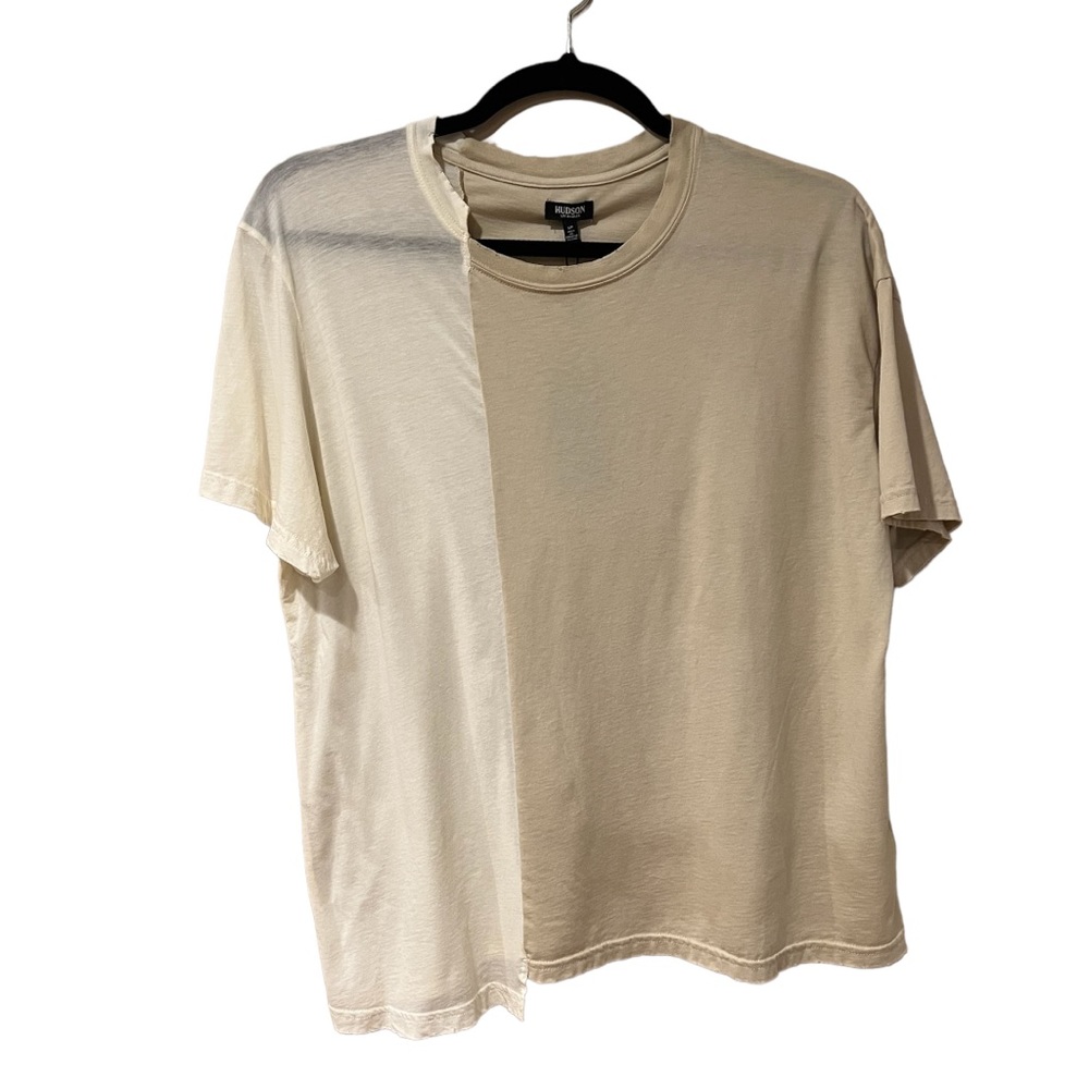 Hudson Oversized Split Hem Short Sleeve Tee in Antique (S) - Picture 2 of 9